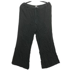 Brandy Melville Pants Womens 6 Black Tilden Wide Leg Drawstring Made In Italy
